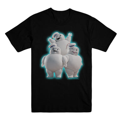 Mini Puft Silly Face Unisex Black Tee