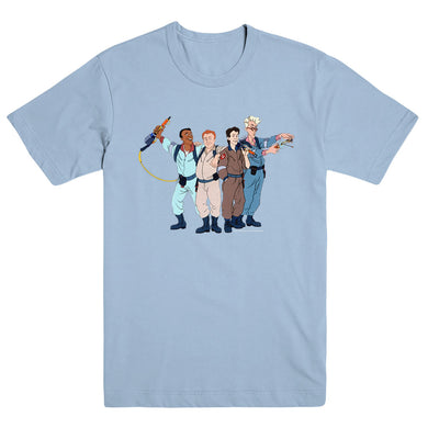 The Real Ghostbusters Characters Blue Unisex Tee